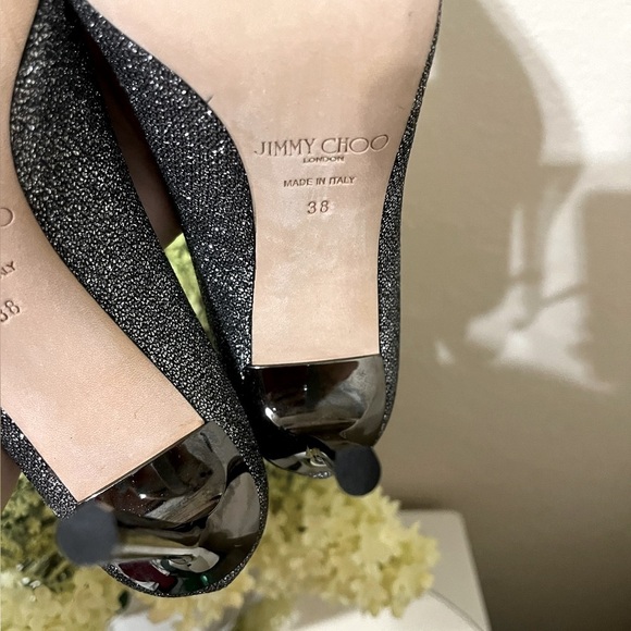 Jimmy Choo Metallic Silver Semi-Pointed Toe Stiletto Heels - Picture 16 of 16